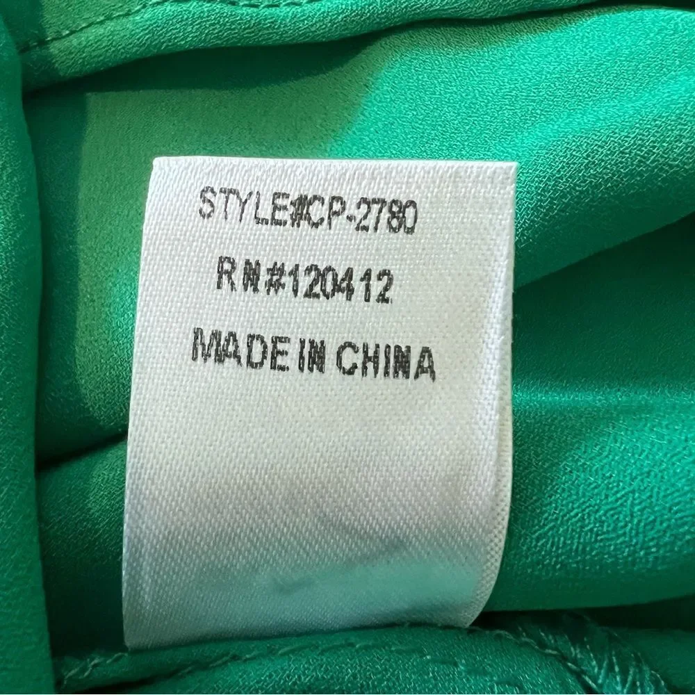 Vintage Emerald green chiffon Maxi Skirt by Cotton Candy LA NWT deadstock sz L